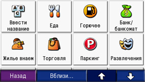 Зображення меню бази даних на навігаторі